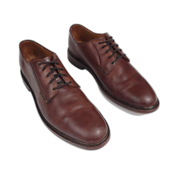 FRYE‎ Leather Lace Up Oxford Antiquated Burnish Brown Old Money Shoes Men\'s 10.5
